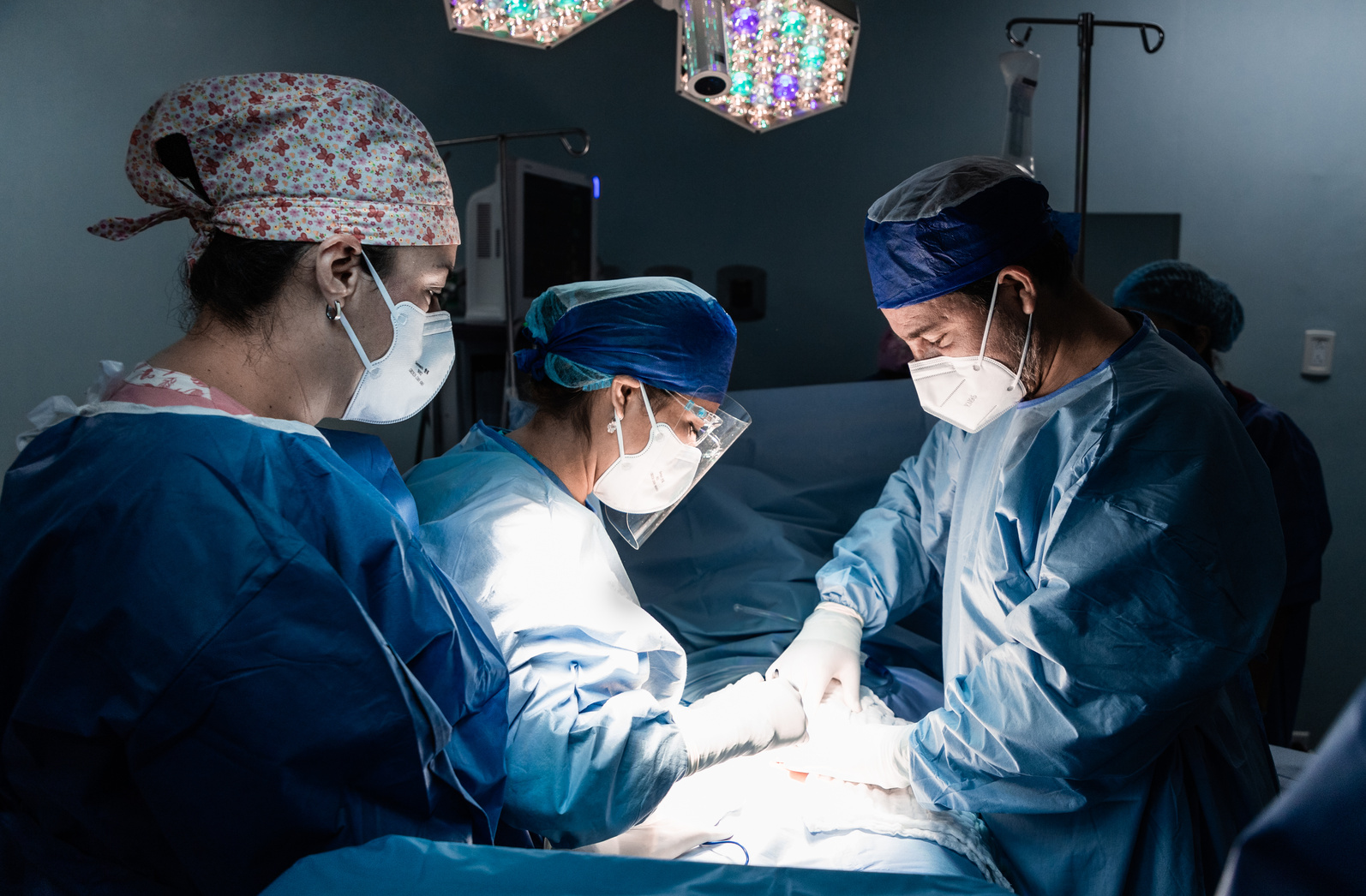 Medical Professionals Working in the Operating Room